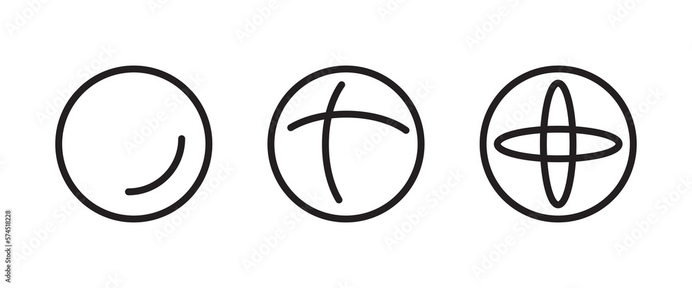 Fototapeta premium round sphere icon, ball,globe, Circle icon symbol logo illustration,editable stroke, flat design style isolated on white