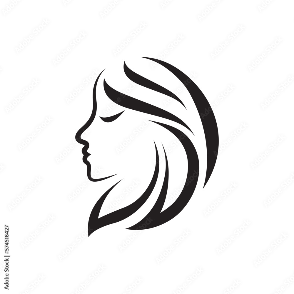 Beauty hair and salon logo
