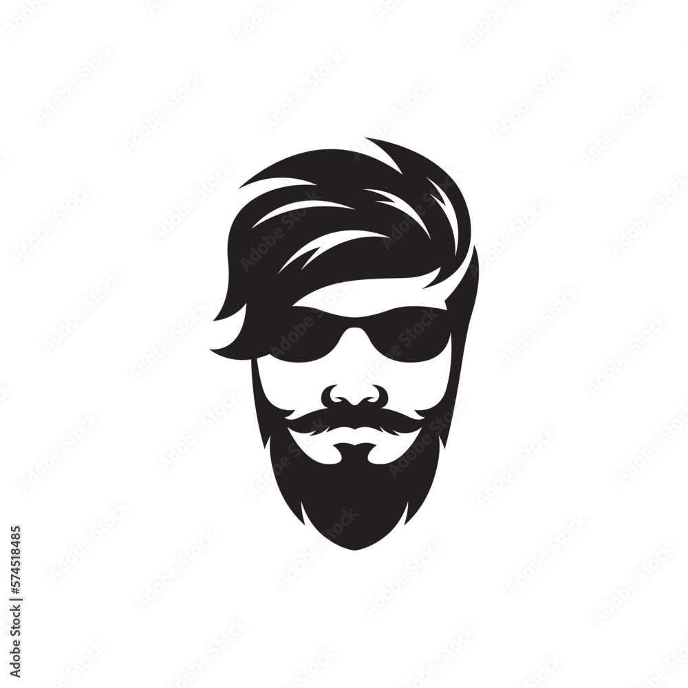 Gentleman face logo images illustration Gentleman face logo images illustration