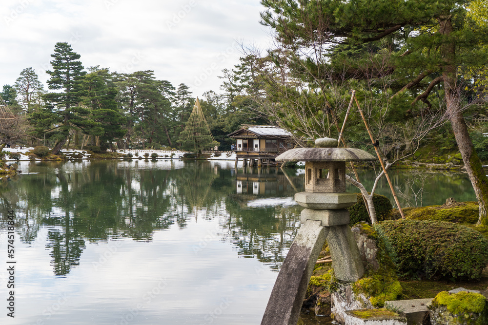 Obraz premium 石川県の文化財指定庭園 特別名勝 兼六園の風景