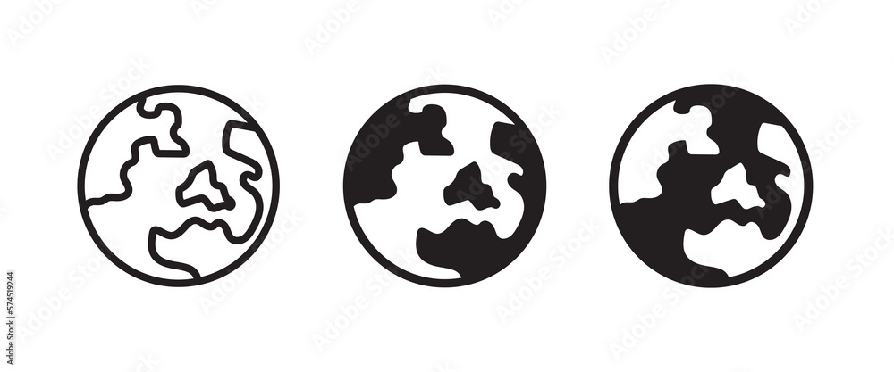 World planet icon, Globe icon. Planet earth icons button, vector, sign, symbol, logo, illustration, editable stroke, flat design style isolated on white linear pictogram World planet icon, Globe icon. Planet earth icons button, vector, sign, symbol, logo, illustration, editable stroke, flat design style isolated on white linear pictogram