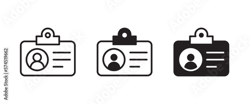 Id card icon. Identification card icon, vector, symbol, logo, illustration, line,editable stroke, flat,design, style, isolated,on white