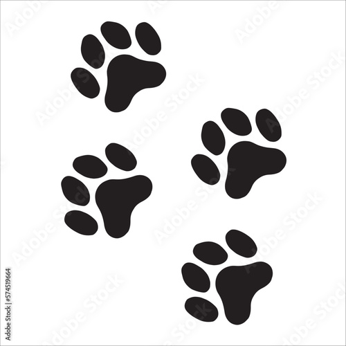 paw prints dog illustration