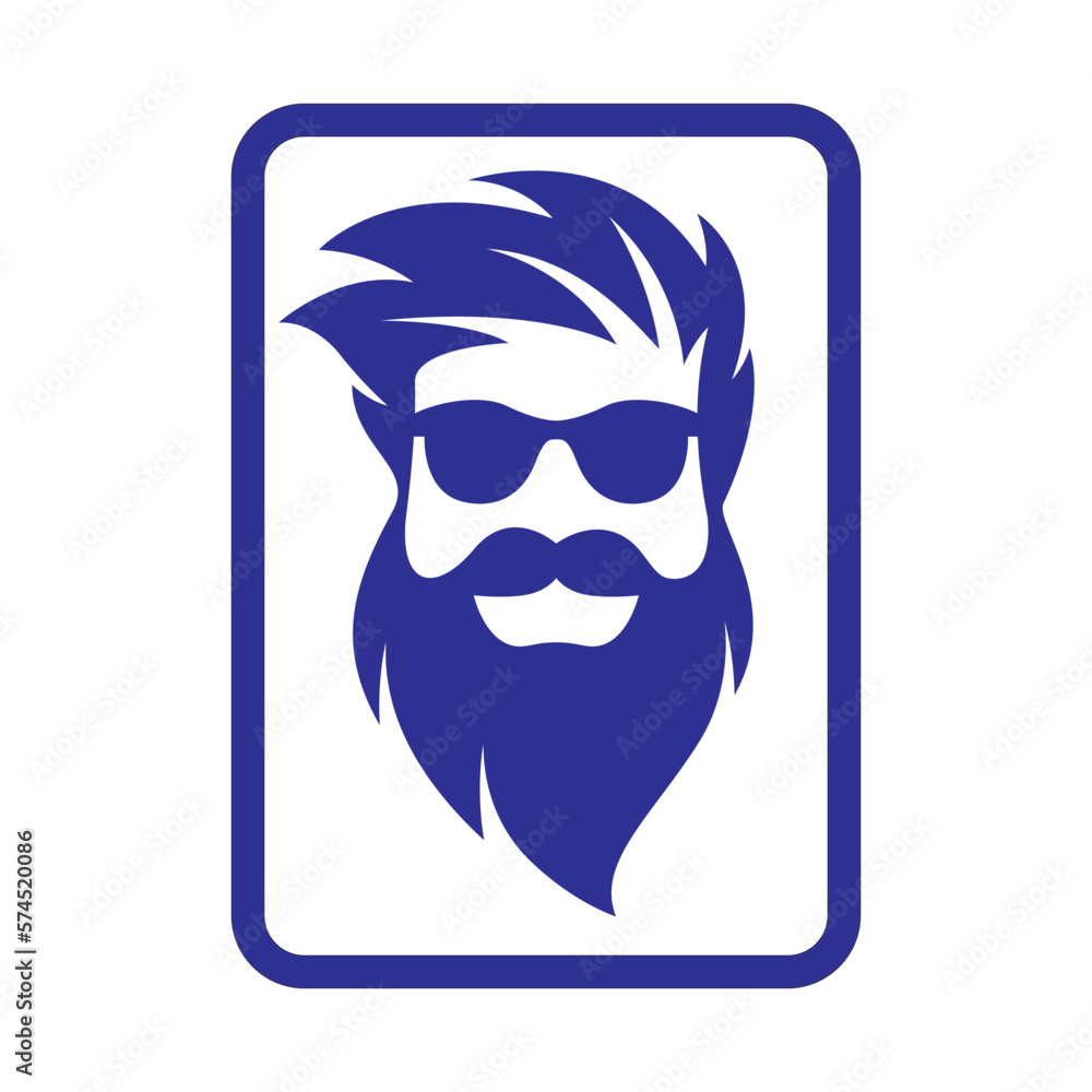 Gentleman face logo images illustration Gentleman face logo images illustration