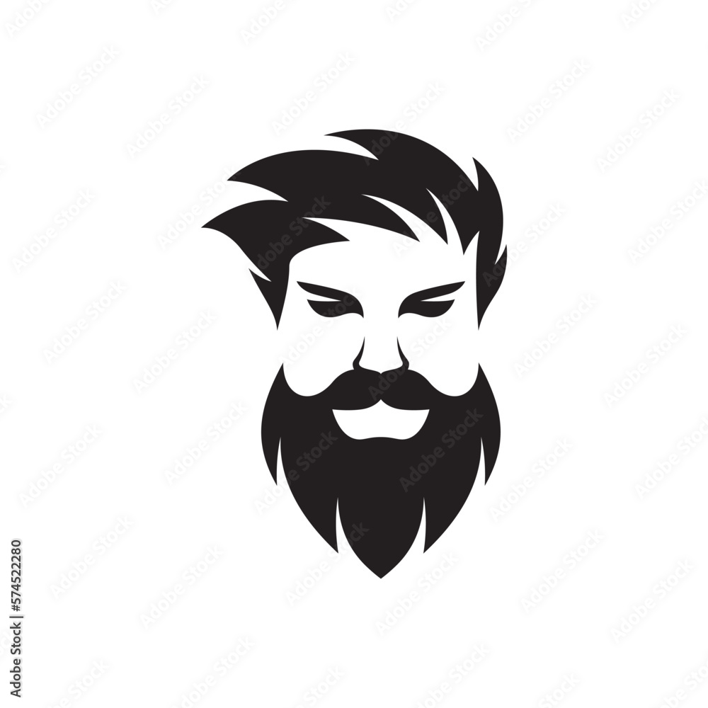 Fototapeta premium Gentleman face logo images illustration