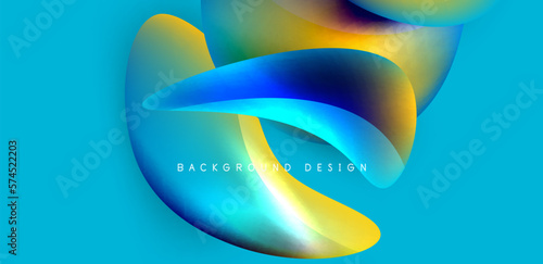Beautiful liquid shapes with fluid colors abstract background