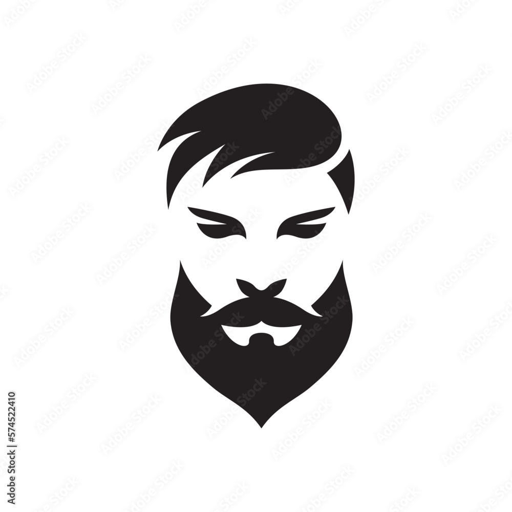 Gentleman face logo images illustration Gentleman face logo images illustration