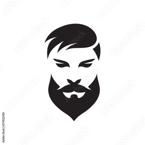Gentleman face logo images illustration