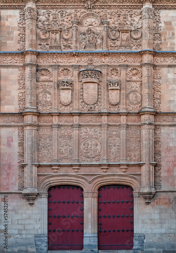 Plateresque Facade of the University of Salamanca: Ornate Symmetry and Intricate Details - Castilla y Leon, Spain