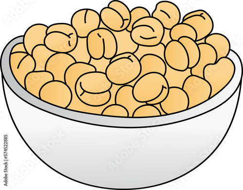 Chickpeas decorative design element for website, presentation, flyer, brochure, printing, application. illustration style