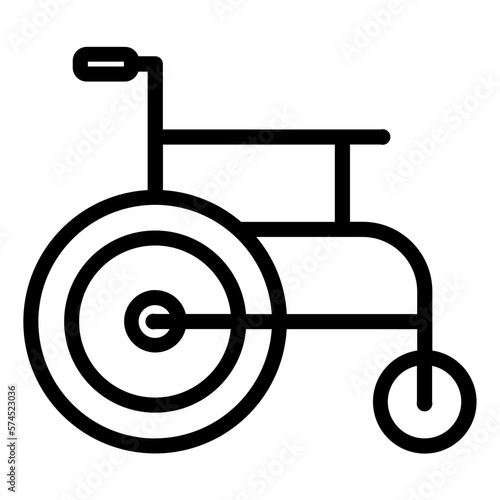 Wheel chair outline icon