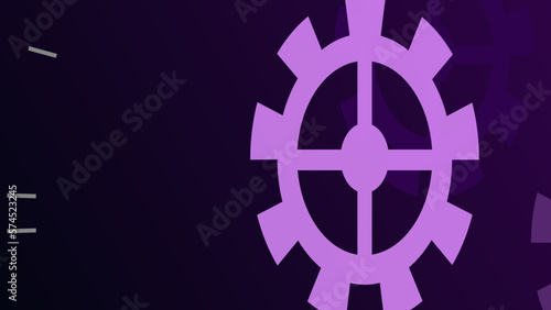 Abstract dark purple clockwork background.