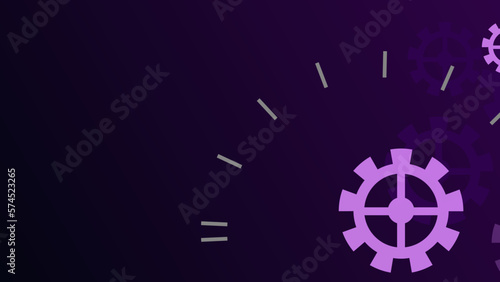 Abstract dark purple clockwork background.