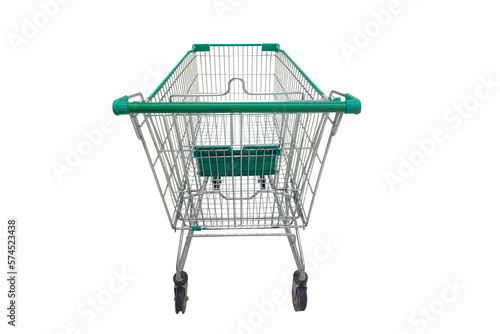 Shopping cart supermarket with empty