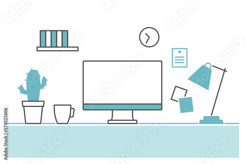 在宅ワーカーのデスク