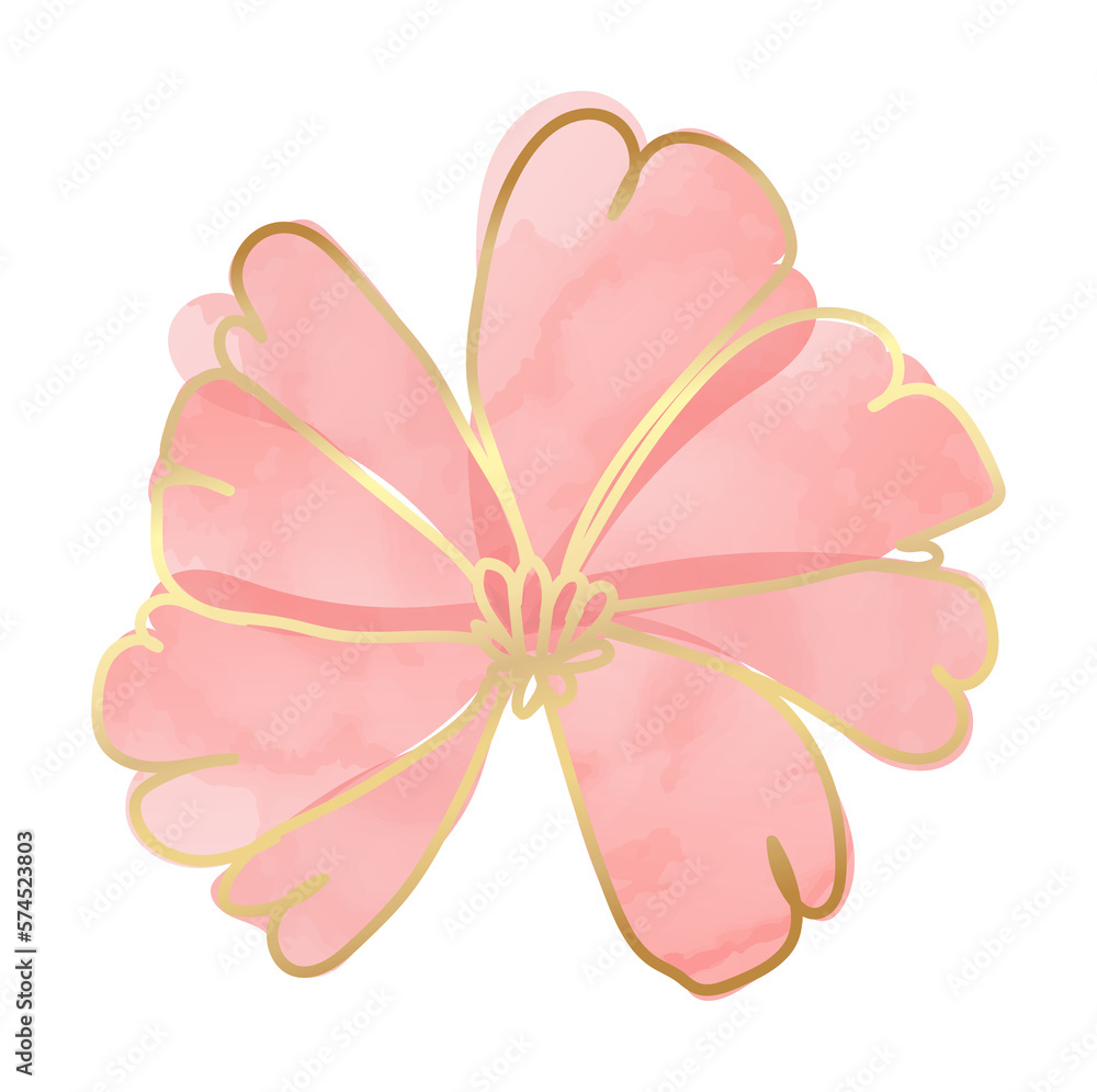 Watercolor spring flower line art Watercolor spring flower line art