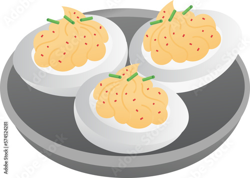 Deviled Eggs picnics food illustration