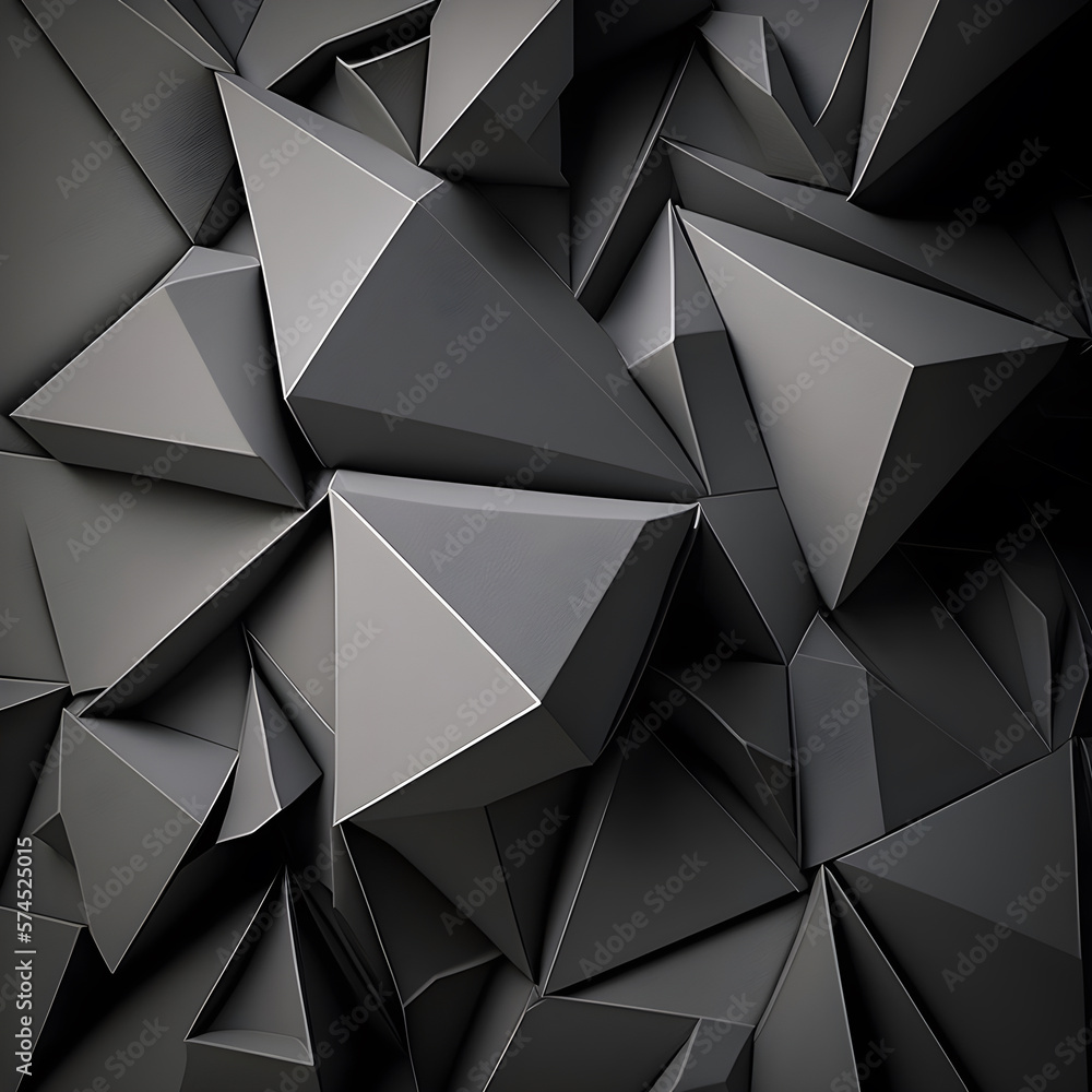 3D rendering of black background abstract. Generative Ai. 3D rendering of black background abstract. Generative Ai.