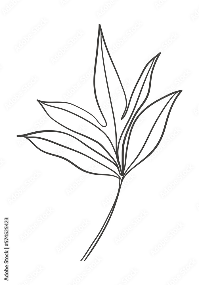 Spring leaf branch line art