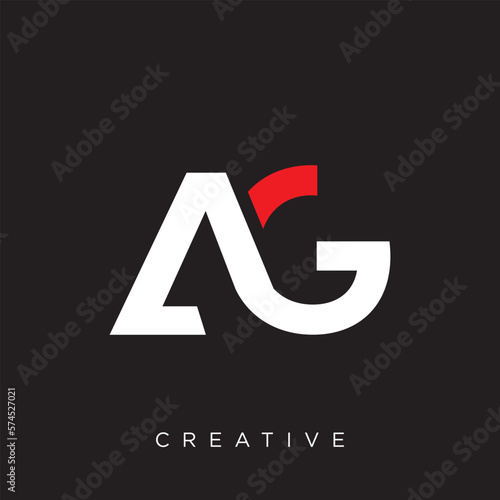 ag initial logo design icon for business