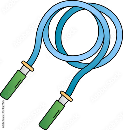 Jump Rope decorative design element for website, presentation, flyer, brochure, printing, application. illustration style