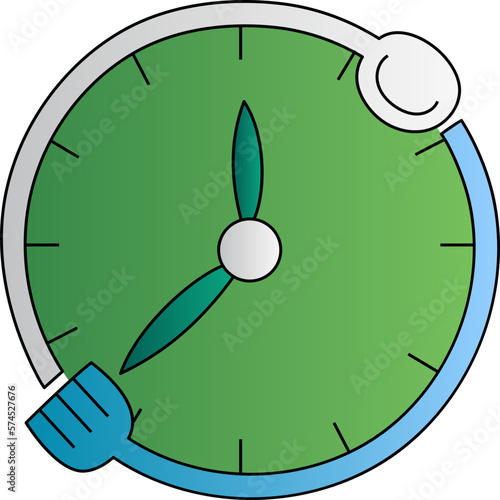 Intermittent Fasting decorative design element for website, presentation, flyer, brochure, printing, application. illustration style