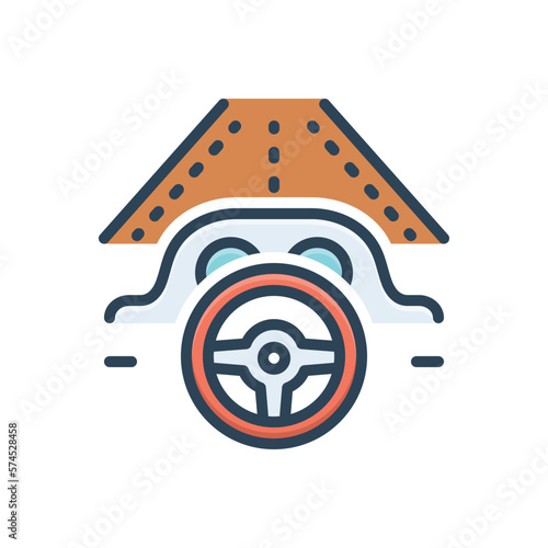 Color illustration icon for drives