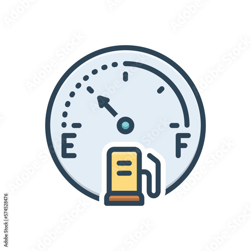 Color illustration icon for indicate