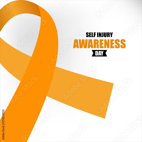 vector graphic of self injury awareness day good for self injury awareness day celebration. flat design. flyer design.flat illustration.