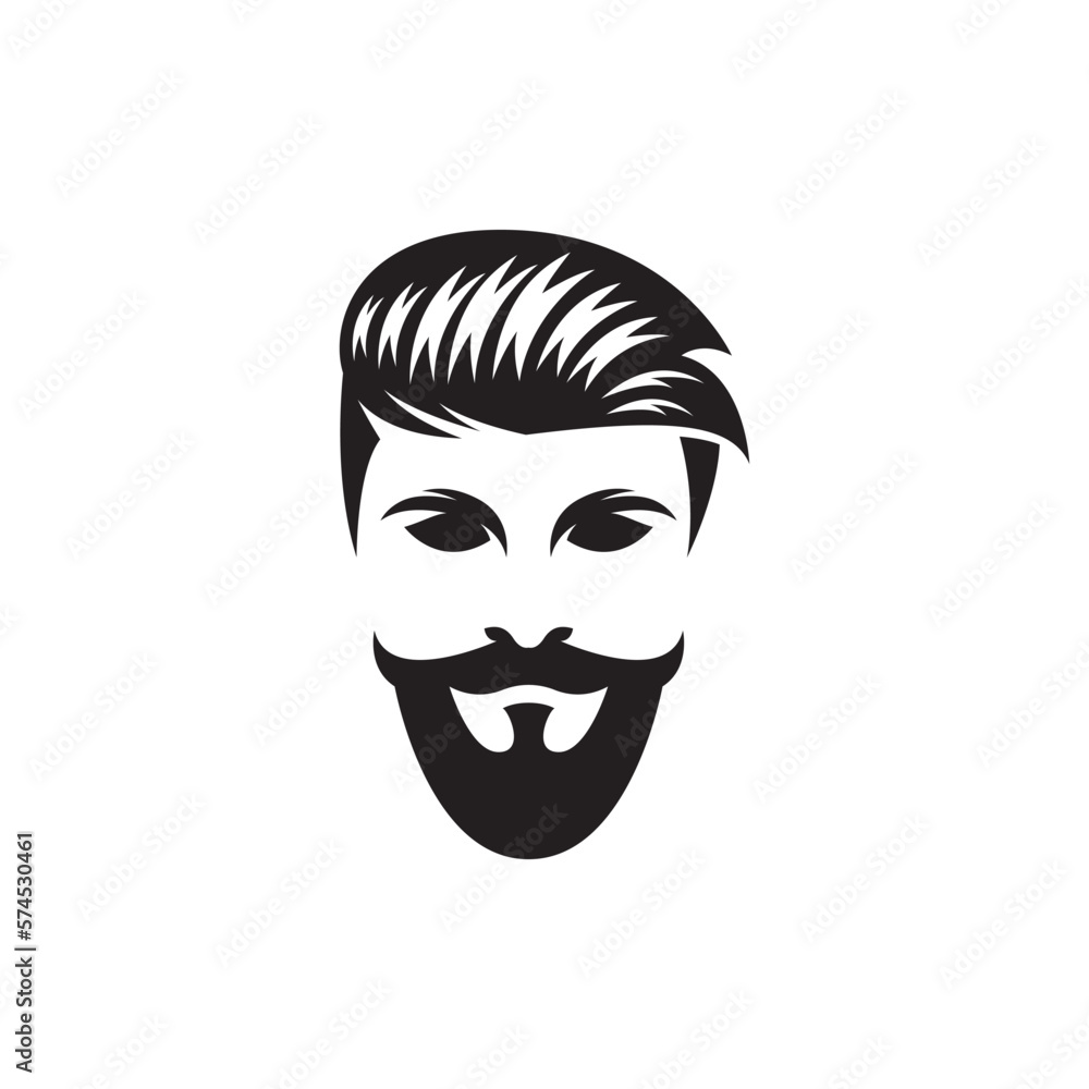Gentleman face logo images illustration Gentleman face logo images illustration
