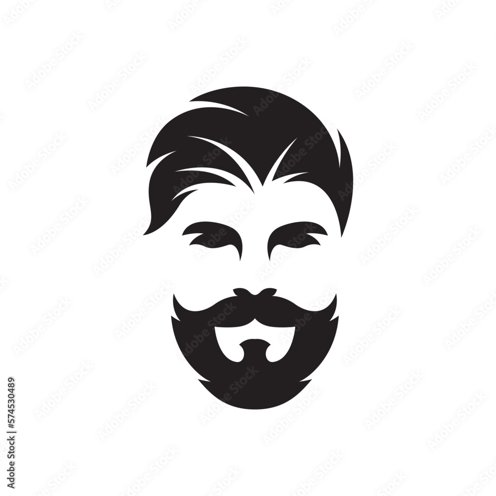 Gentleman face logo images illustration Gentleman face logo images illustration