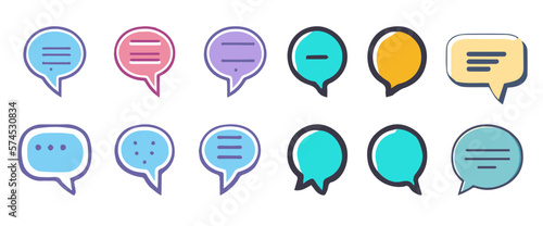 set of speech booble icons for web