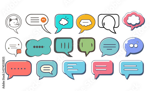 set of speech booble icons for web