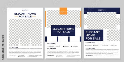 Real Estate Flyer Layout, Real Estate Flyer with Blue Accents Corporate Business Flyer, Flyer Design template, Real Estate Flyer Design bundle, property sale flyer design, flyer design for rent
