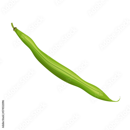 green bean food cartoon vector illustration color sign