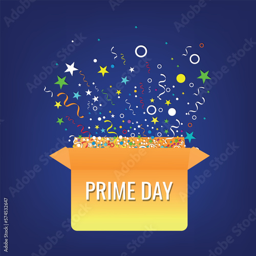 happy prime day sale . Design suitable for greeting card poster and banner