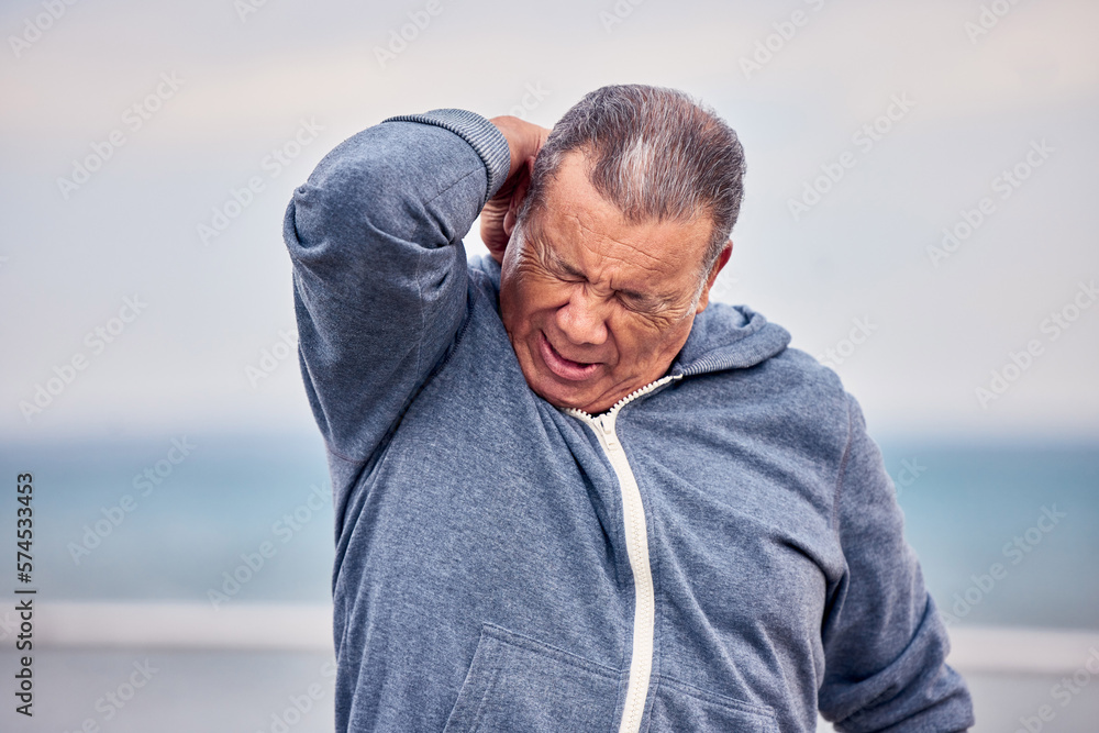 Fitness, outdoor and man with back pain, injury or accident while training for marathon or race. Sports, workout and senior male athlete with medical emergency or sprain muscle after cardio exercise. Fitness, outdoor and man with back pain, injury or accident while training for marathon or race. Sports, workout and senior male athlete with medical emergency or sprain muscle after cardio exercise.