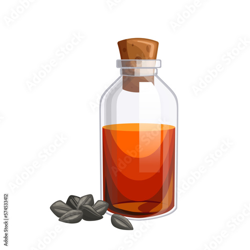 nigella sativa cumin black cartoon vector illustration