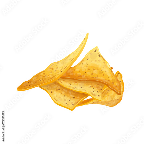 nacho food mexican cartoon vector illustration color