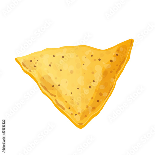 nacho food mexican cartoon vector illustration color