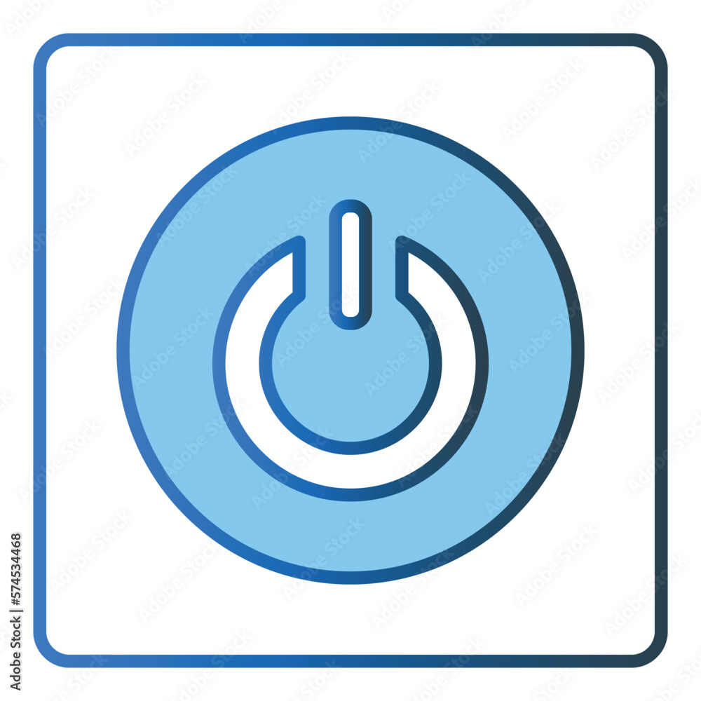 Power icon illustration. icon related to music player. Lineal color icon style, two tone icon. Simple vector design editable Power icon illustration. icon related to music player. Lineal color icon style, two tone icon. Simple vector design editable