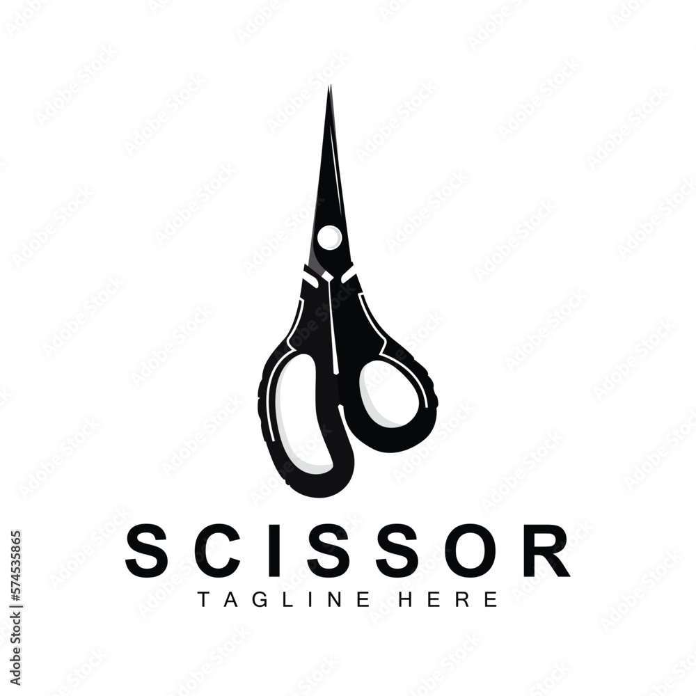 Scissors Logo Design, Barbershop Shaver Vector, Babershop Scissors Brand Illustration Scissors Logo Design, Barbershop Shaver Vector, Babershop Scissors Brand Illustration