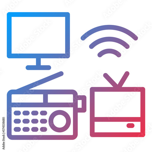 Vector Design Mass Media Icon Style