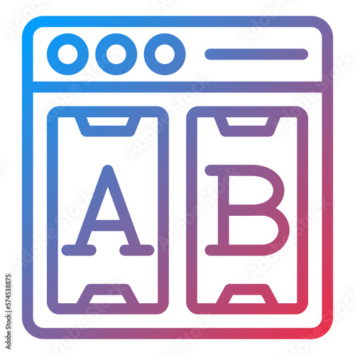 Vector Design Ab Testing Icon Style