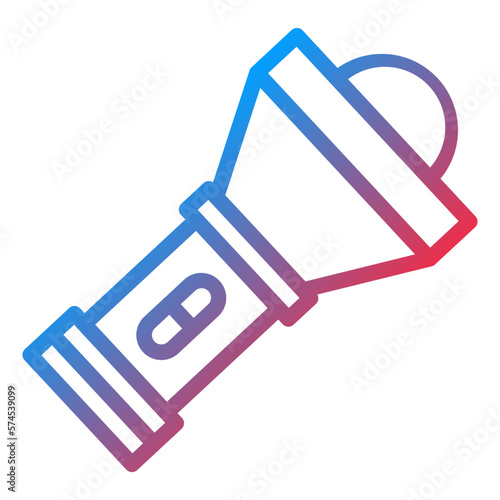 Vector Design Flashlight Icon Style