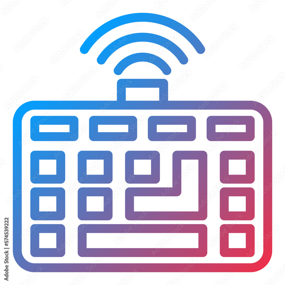 Vector Design Wireless Keyboard Icon Style Vector Design Wireless Keyboard Icon Style