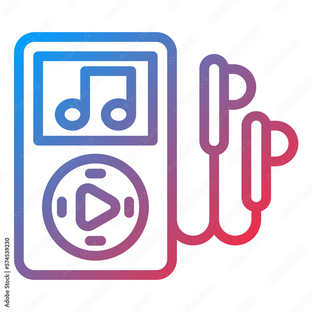 Vector Design Music Player Icon Style Vector Design Music Player Icon Style