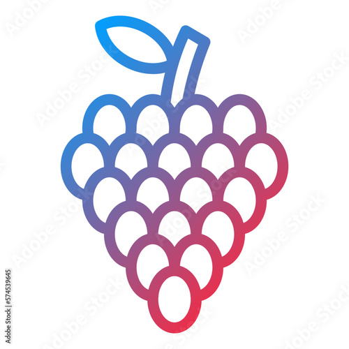 Vector Design Grapes Icon Style