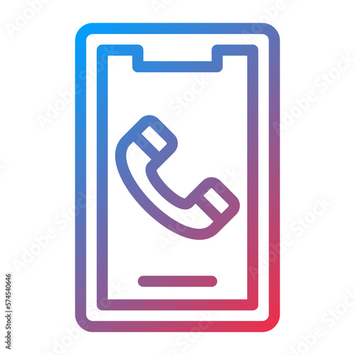 Vector Design Mobile Call Icon Style