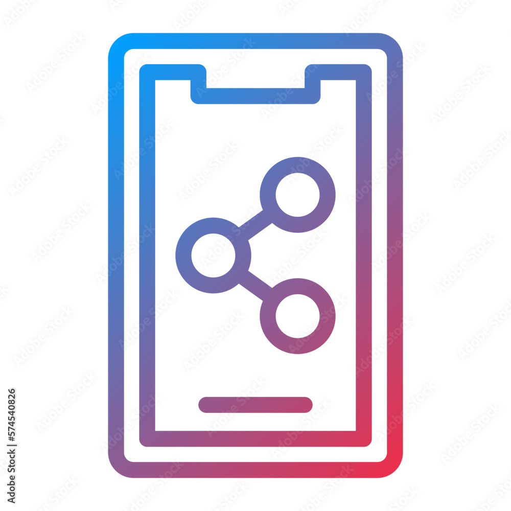 Vector Design Mobile Share Icon Style Vector Design Mobile Share Icon Style